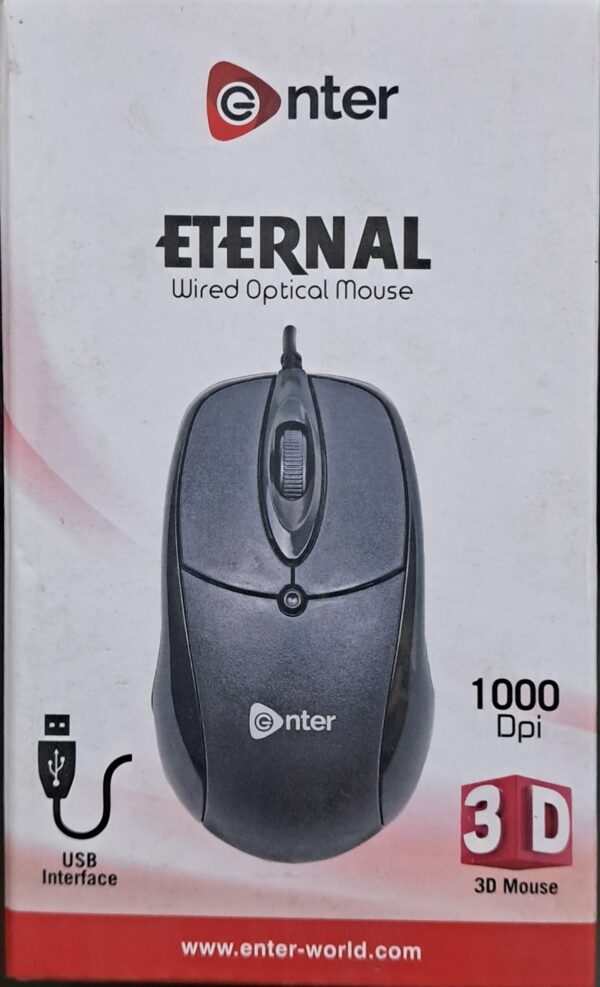 Enter ETERNAL USB Wired Optical Mouse - Image 3